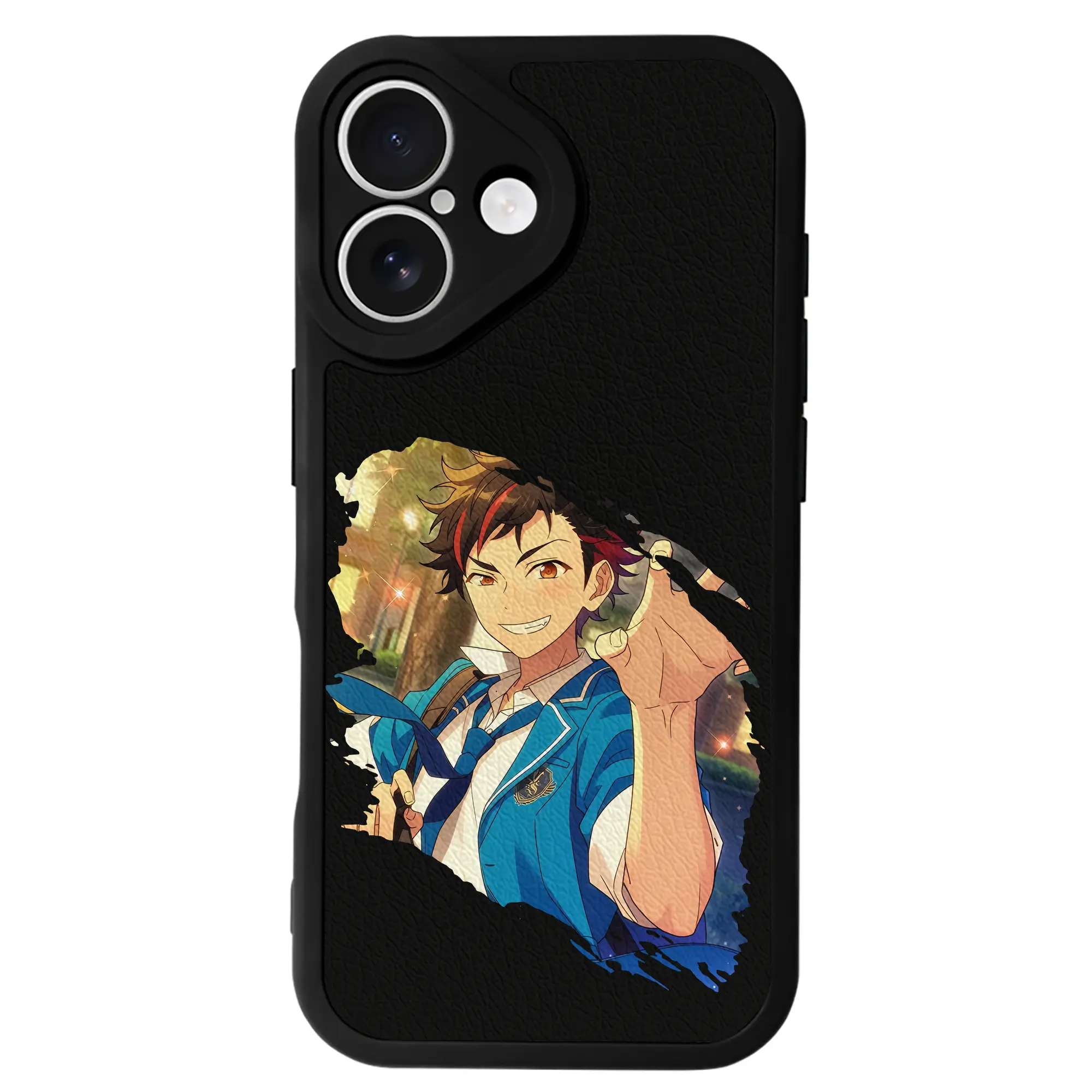 あんさん ぶる グッズ 流星隊 南雲鉄虎 - IPhone 16シリーズ対応 ・ シリコンスマホケース ・ レザー調 ・ 高精度フィット ・ 耐衝撃 ・ ワイヤレス充電対応 ・ 精密カット